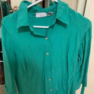 3/4 sleeve collared shirt